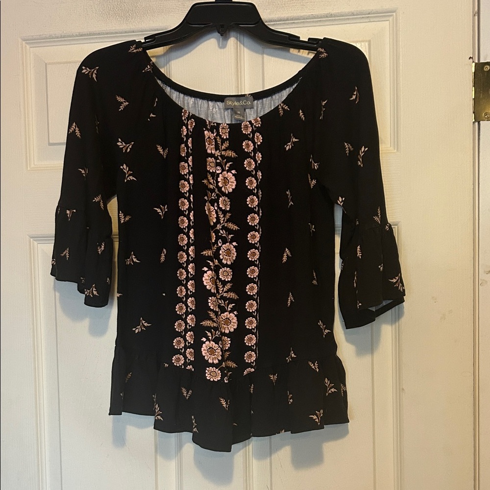 Style & Co. Black Top Size XS